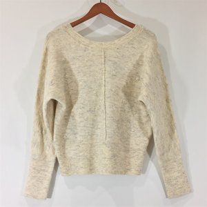 William Rast V-back Alpaca Blend Pom Pom Sweater